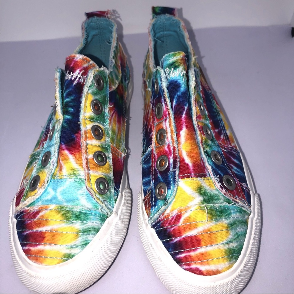 Blowfish Malibu Slide On Distressed Tie Die Sneaker Size. 6.5 Multicolor - Picture 2 of 8